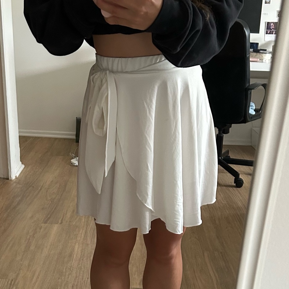 Free People White Mini Skirt